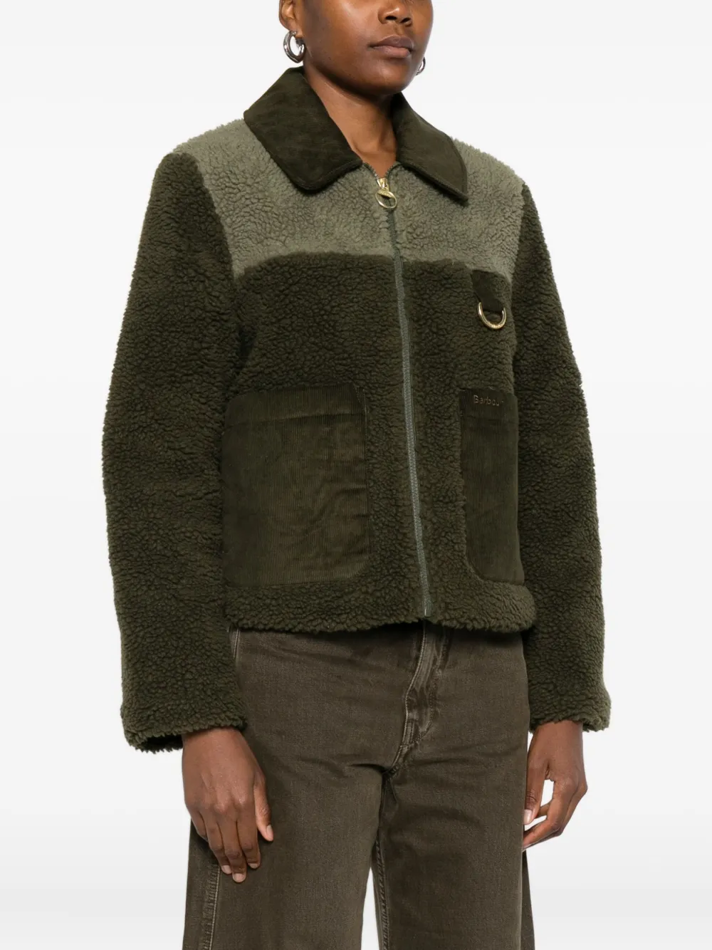Barbour Teddy-pocket Jacket In Green