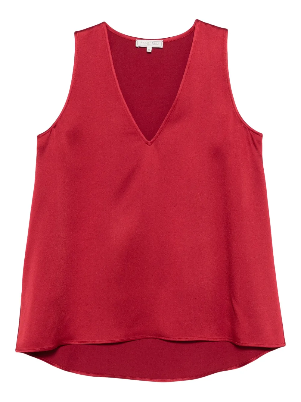 Antonelli V-neck sleeveless top | Red | Image 1