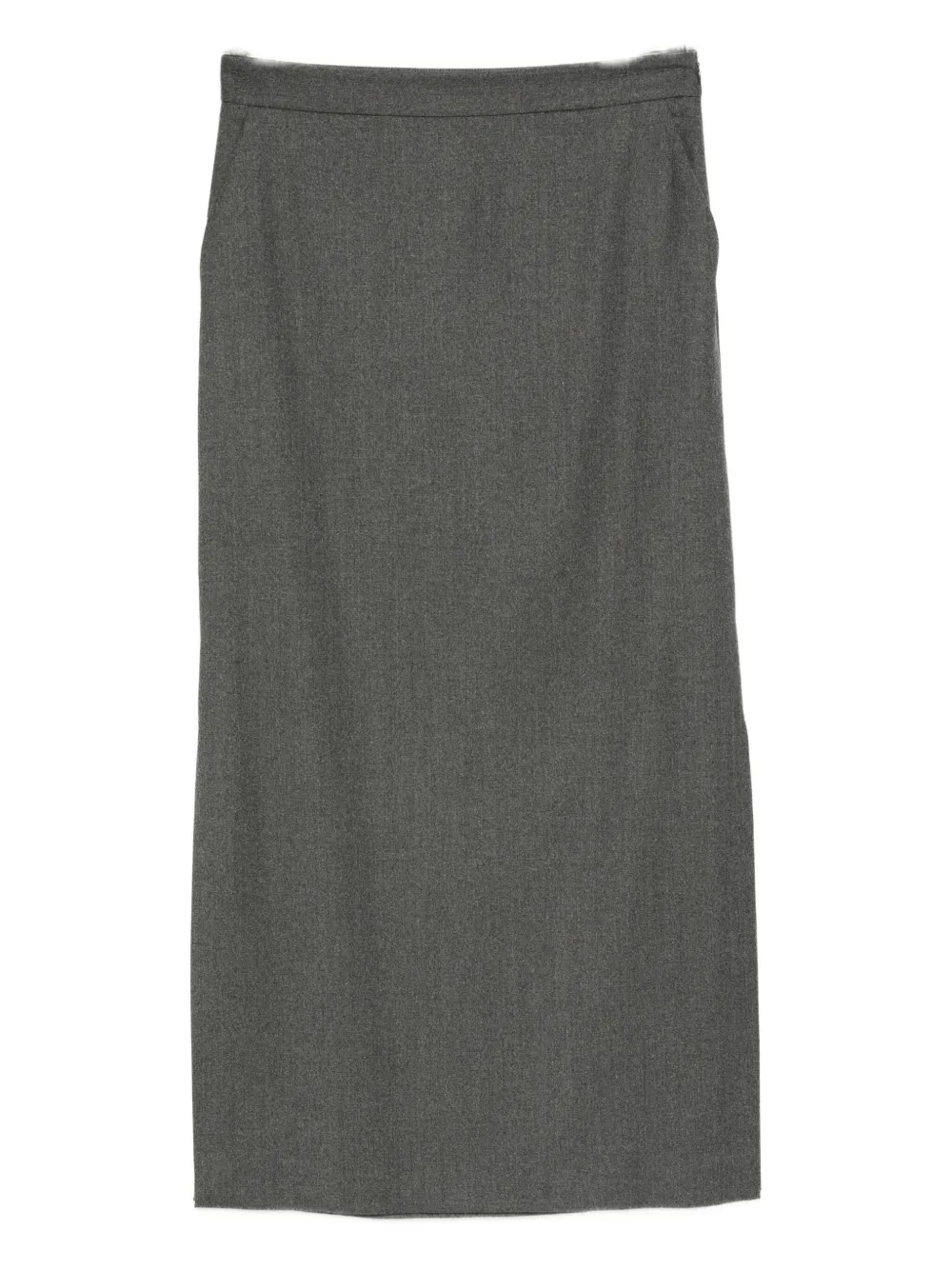 Antonelli Classic Knee-length Gray Skirt With Subtle Details In Gray