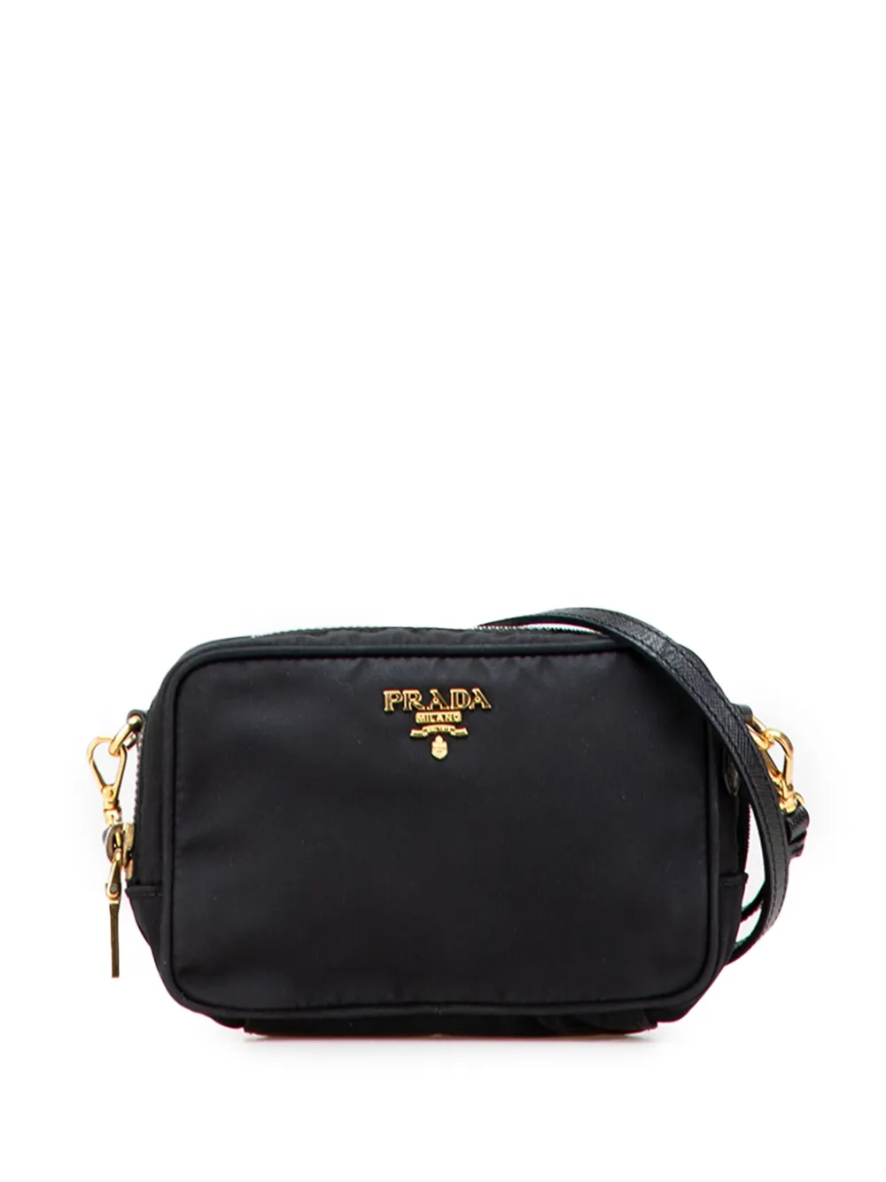 Prada Pre-Owned 2010-2025 テスート カメラバッグ ショルダーバッグ - ブラック Prada Pre-Owned 2010-2025 テスート カメラバッグ ショルダーバッグ - ブラック