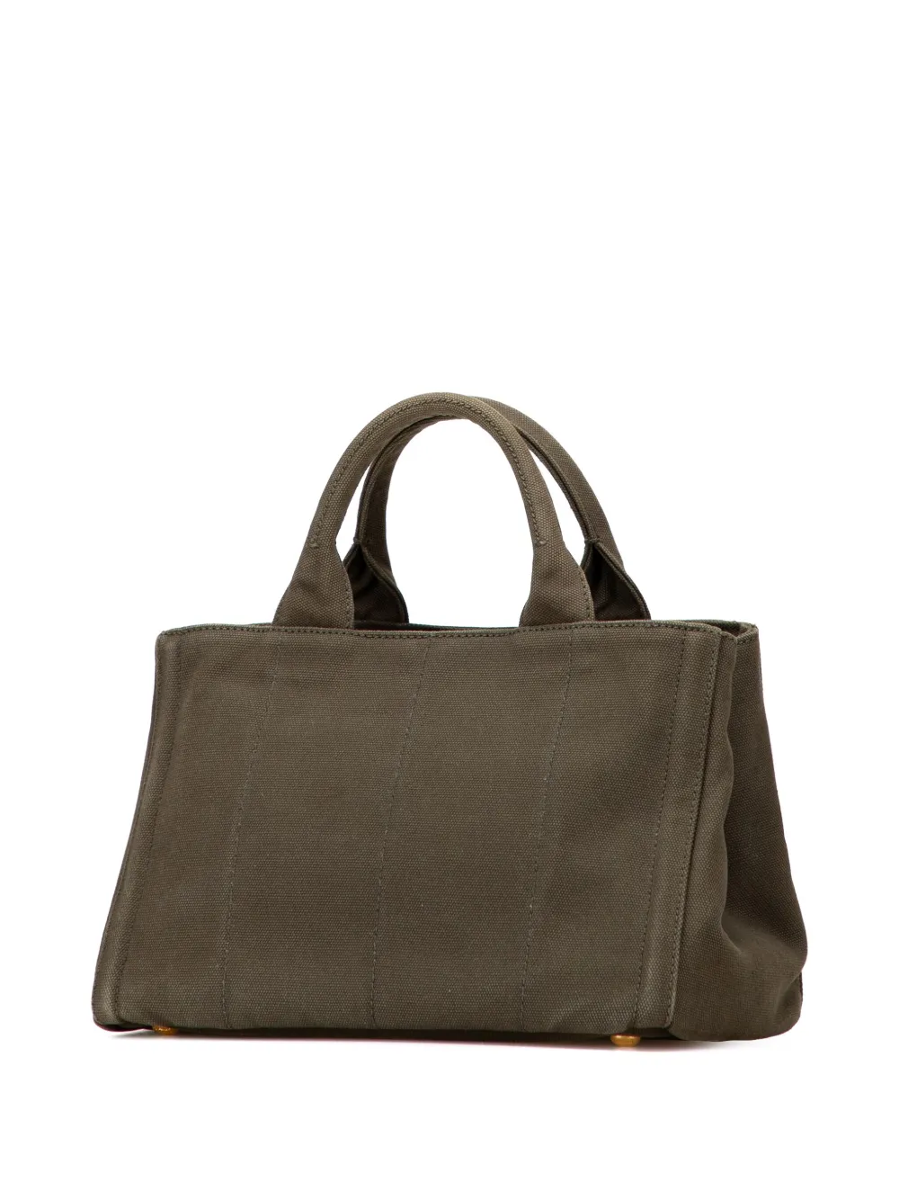 Pre-owned Prada 2000-2025 Small Canvas Canapa Bijoux Satchel In Brown