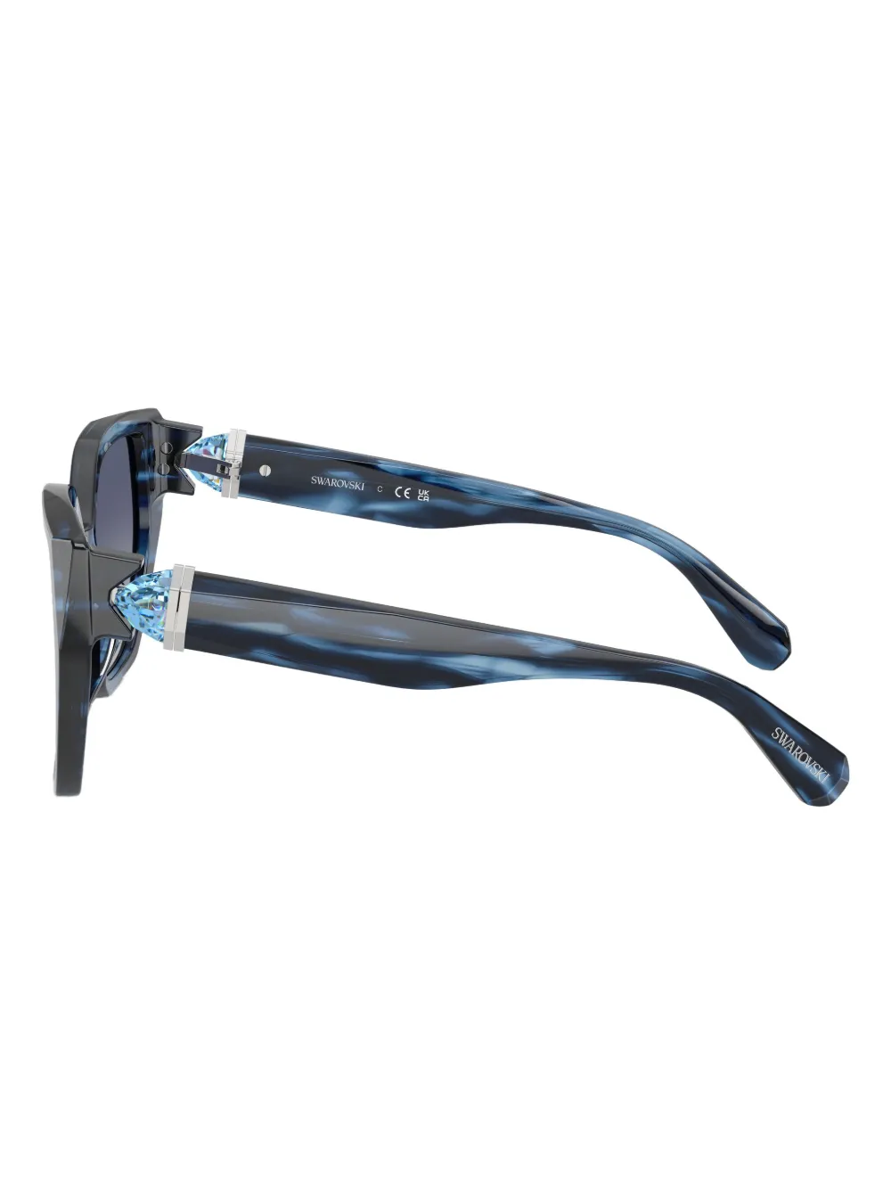 Swarovski Eyewear Embellished Sunglasses In Blue