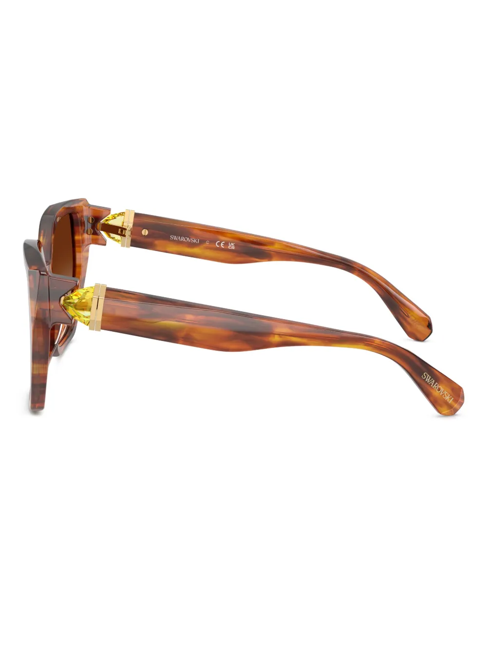 Swarovski Eyewear Embellished Sunglasses In Brown