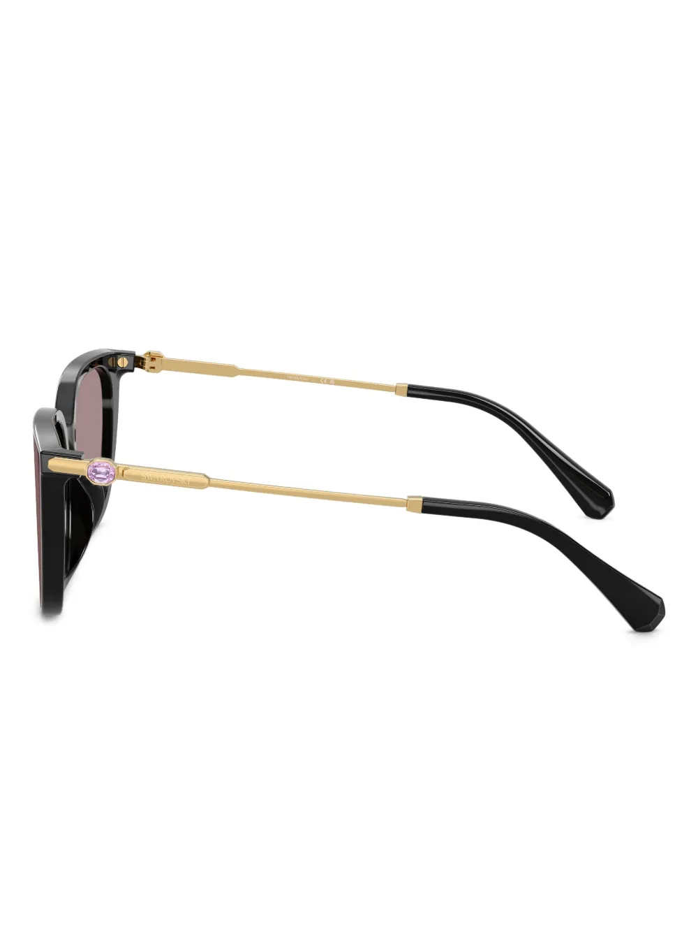 Swarovski Eyewear Crystal-embellished Square Sunglasses In Brown