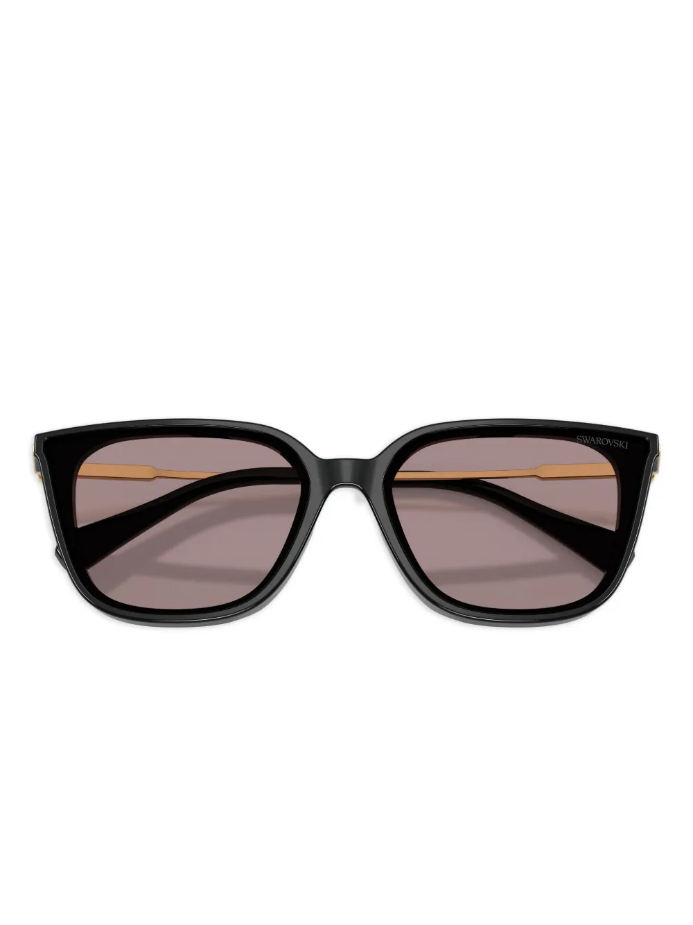 Swarovski Eyewear Crystal-embellished Square Sunglasses In Brown