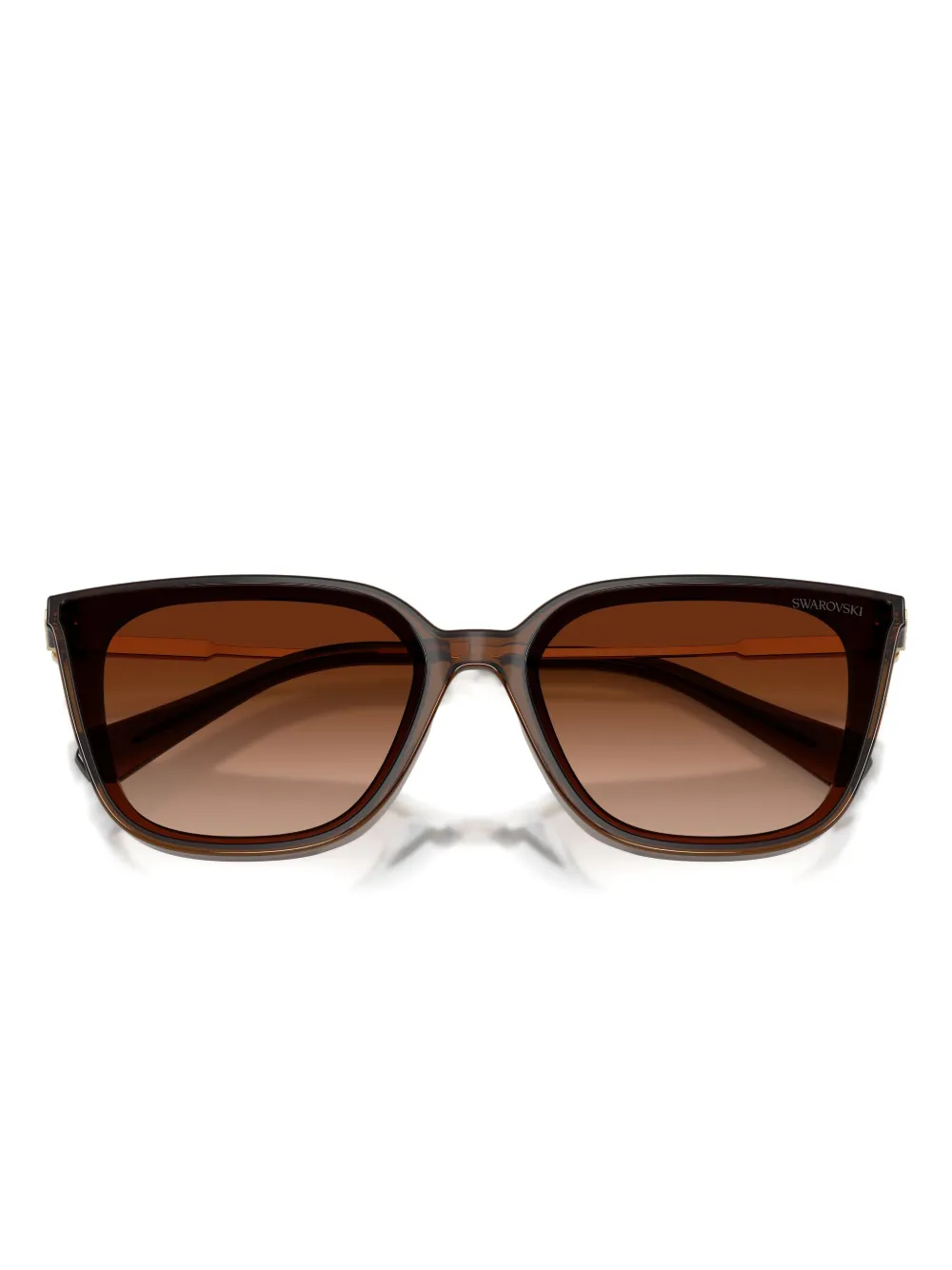 Swarovski Eyewear Crystal-embellished Square Sunglasses In Brown