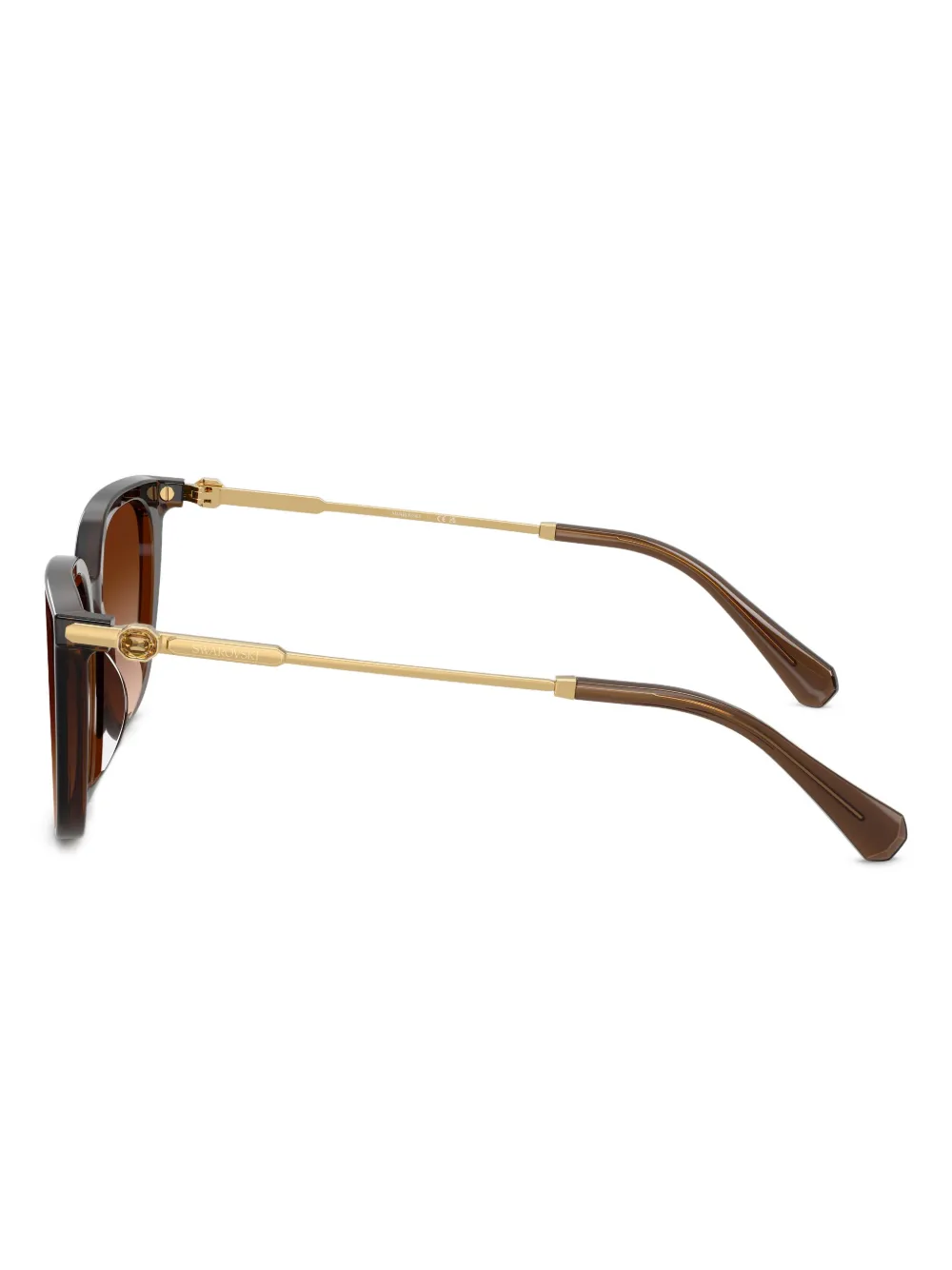 Swarovski Eyewear Crystal-embellished Square Sunglasses In Brown