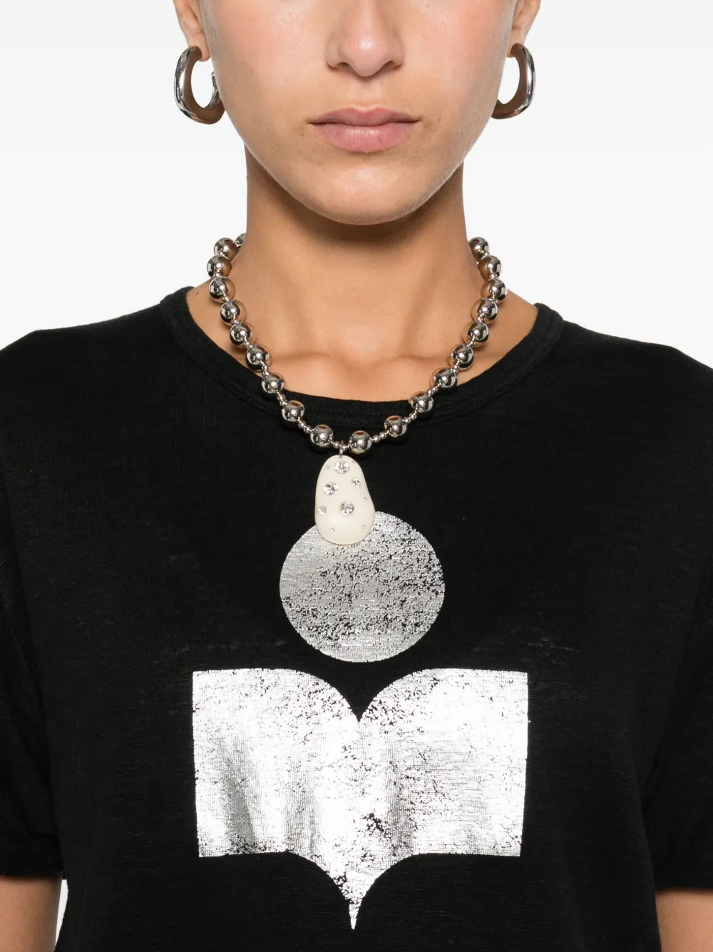 Isabel Marant Étoile Logo-print T-shirt In Black