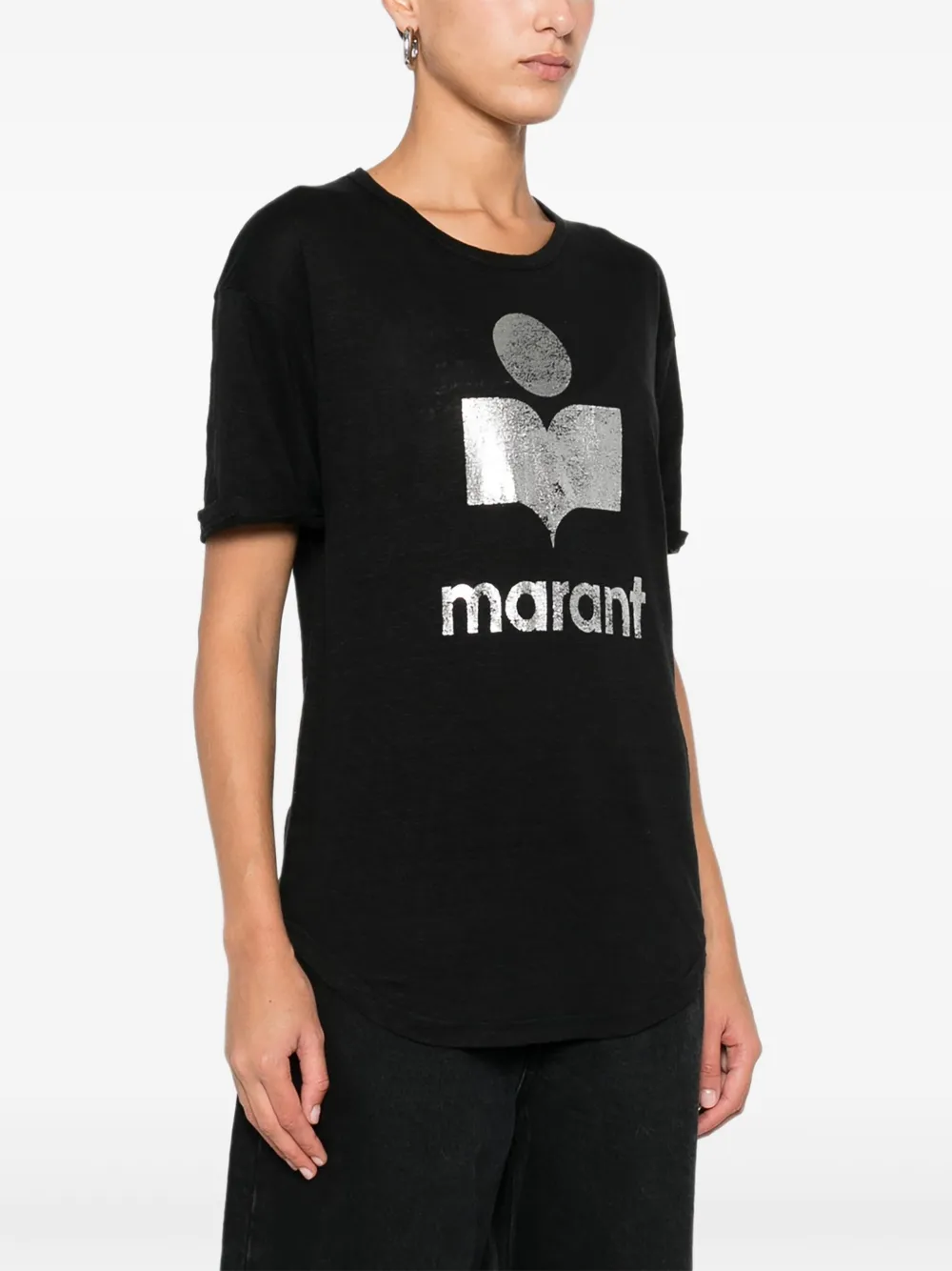 Isabel Marant Étoile Logo-print T-shirt In Black
