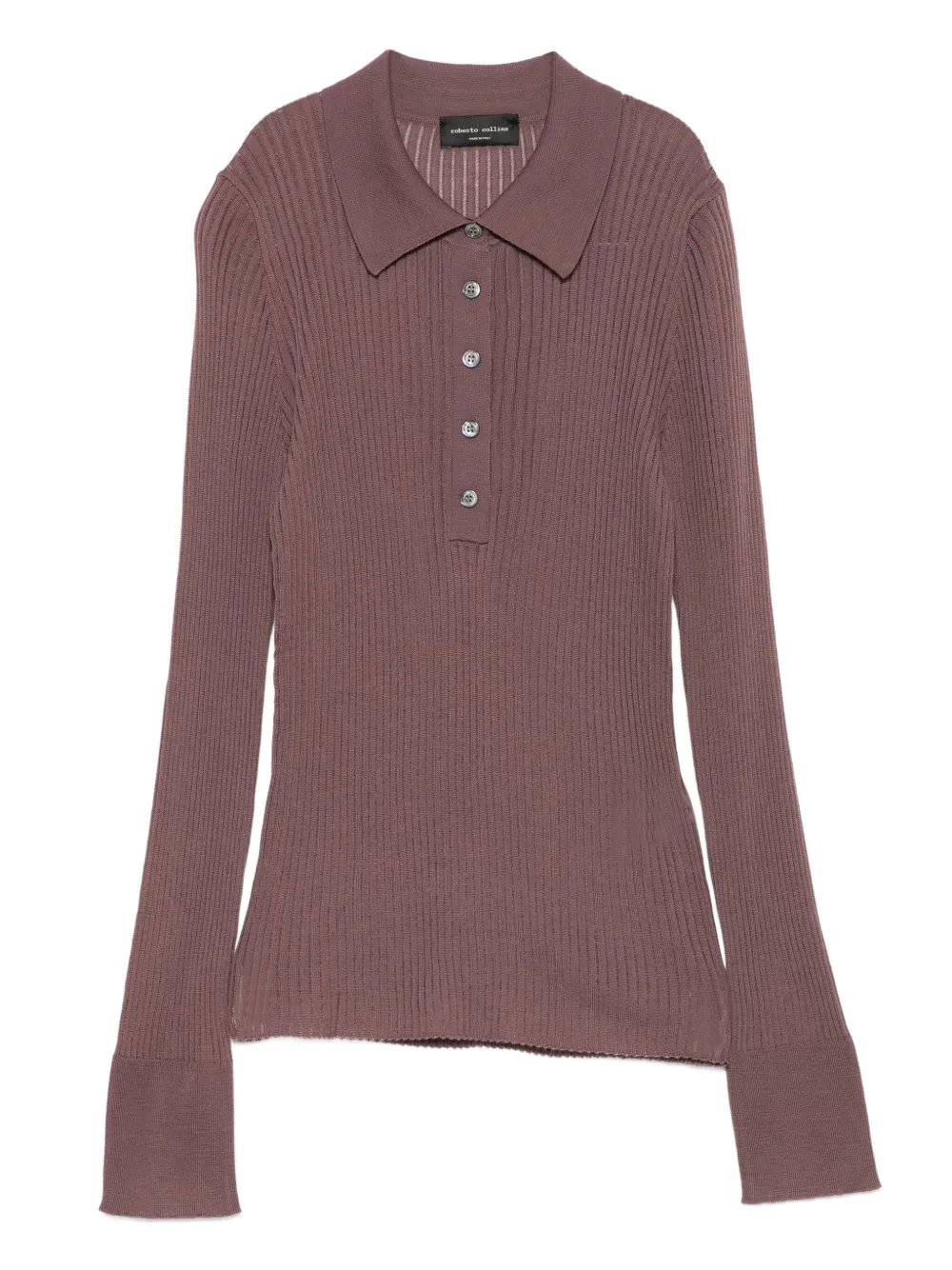 Roberto Collina ribbed polo top | Pink | Image 1