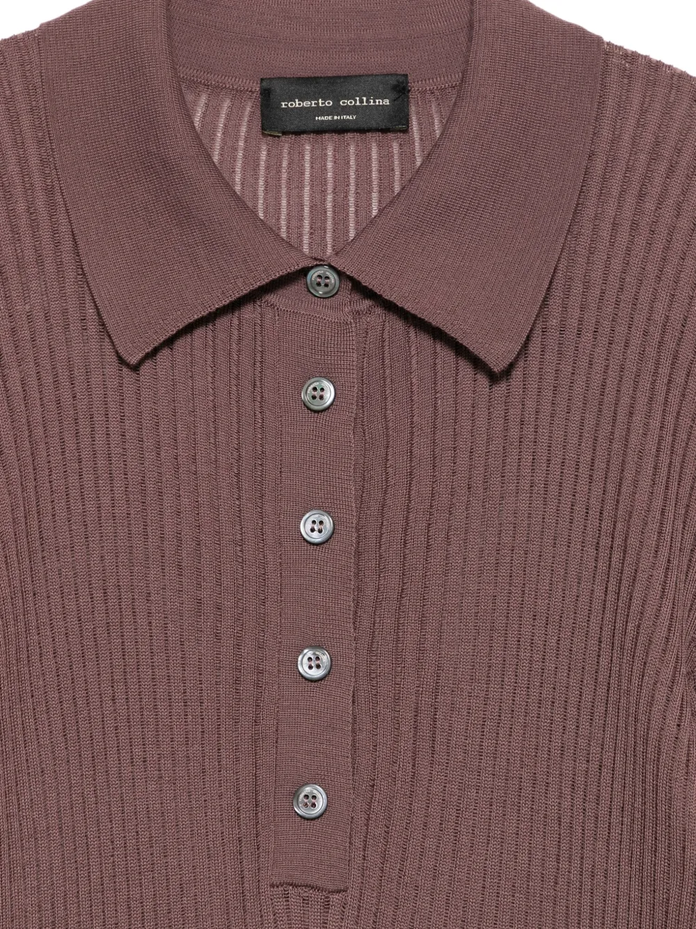 Roberto Collina Geribbelde polotop Roze