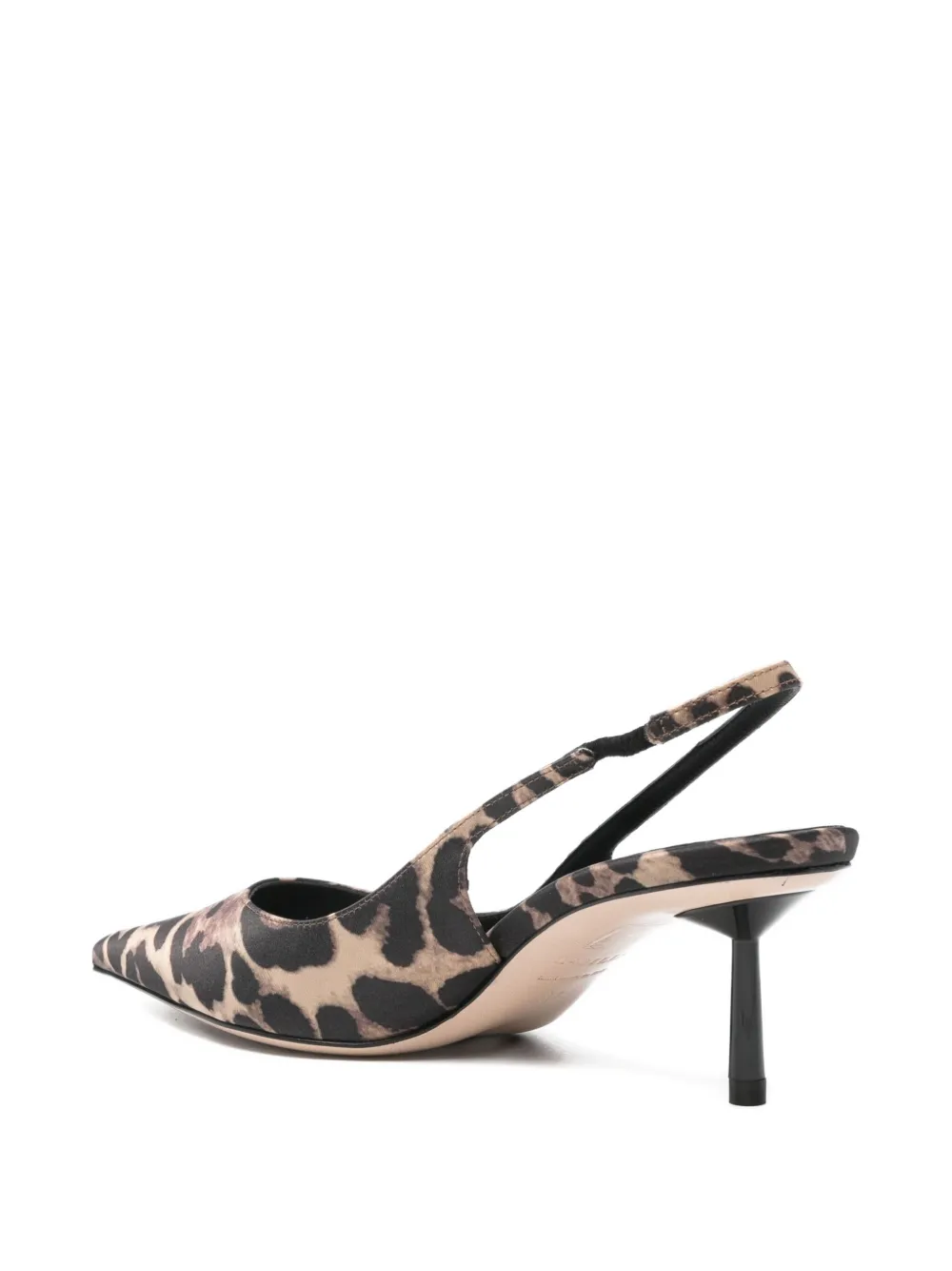 Le Silla Slingback pumps met luipaardprint Beige