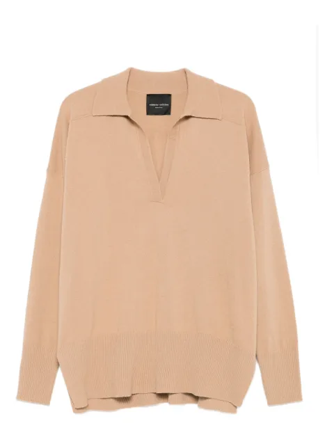 Roberto Collina polo-collar ribbed-hem sweater