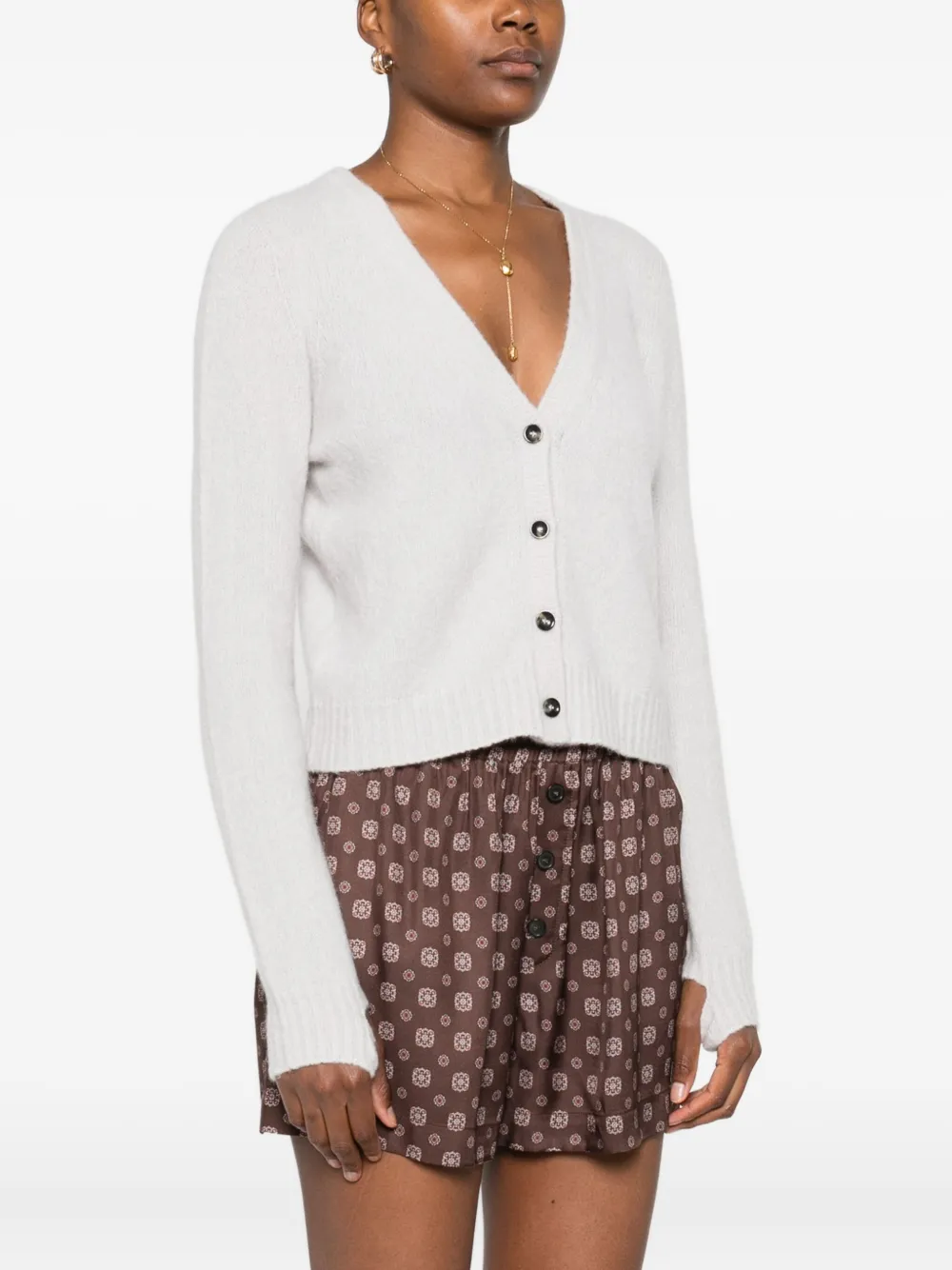 Roberto Collina Vest met V-hals Beige