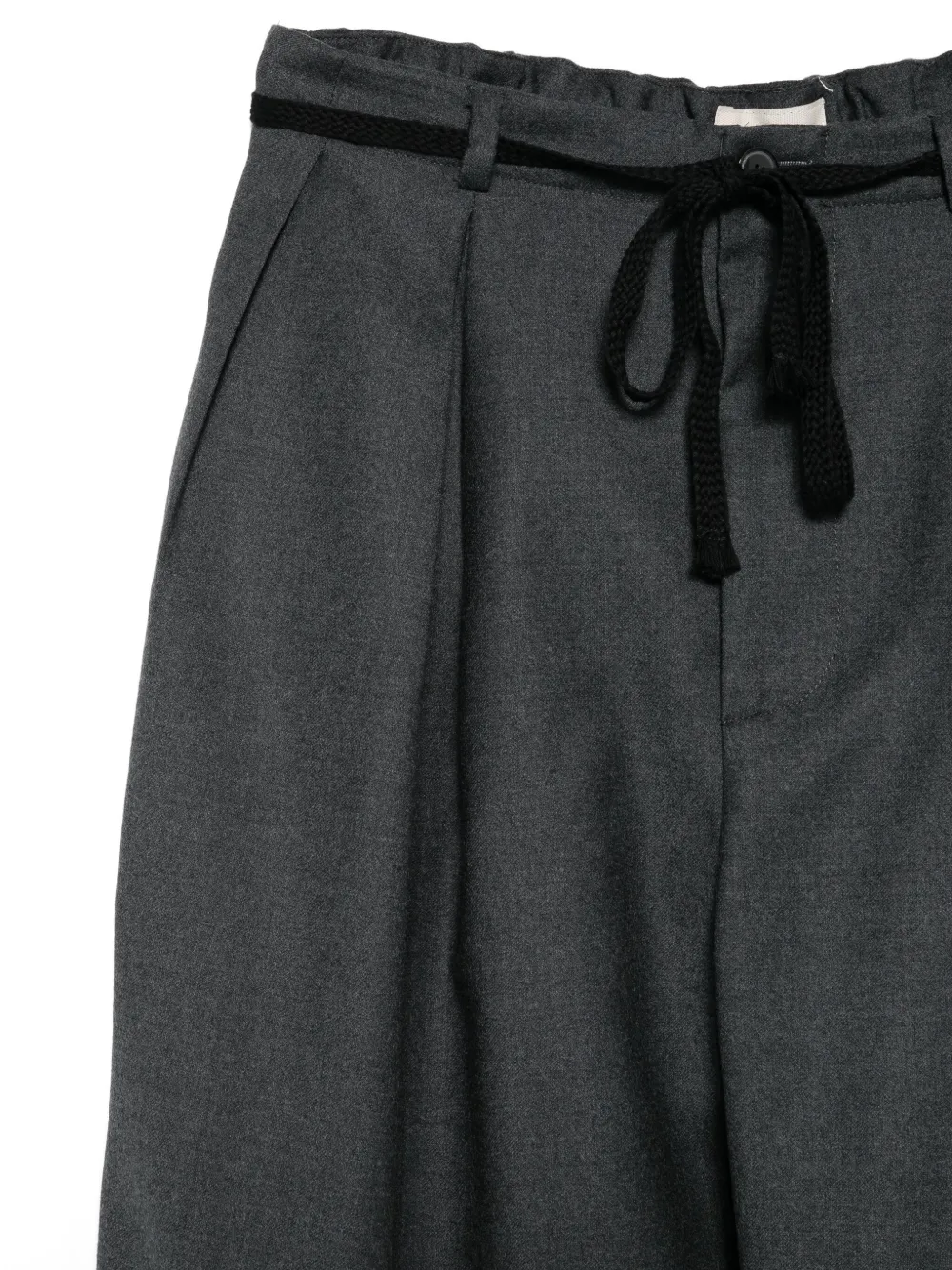 Barena Venezia Pleated Drawstring Trousers In Gray