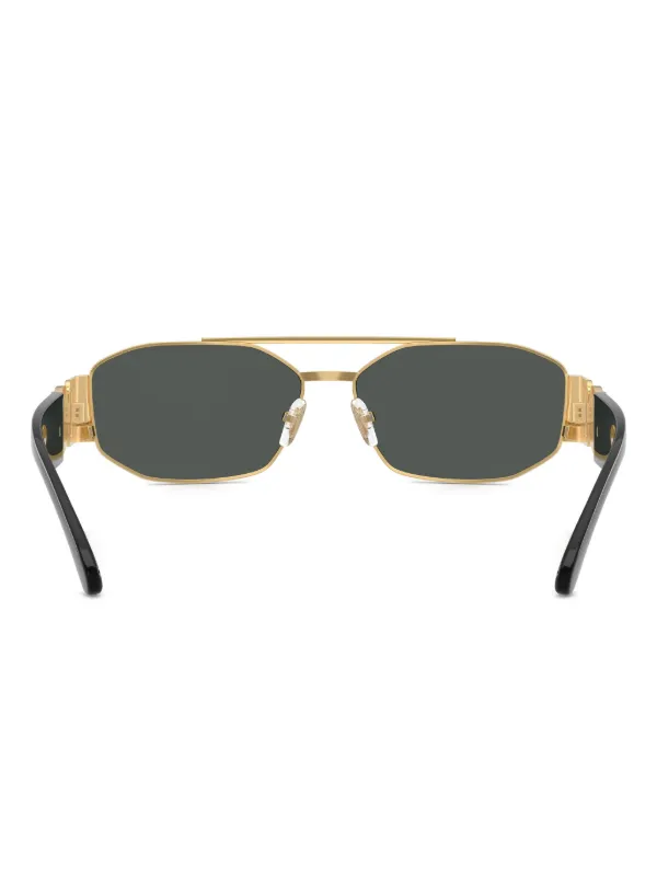 Versace Eyewear Medusa geometric-frame Sunglasses | Gold | FARFETCH