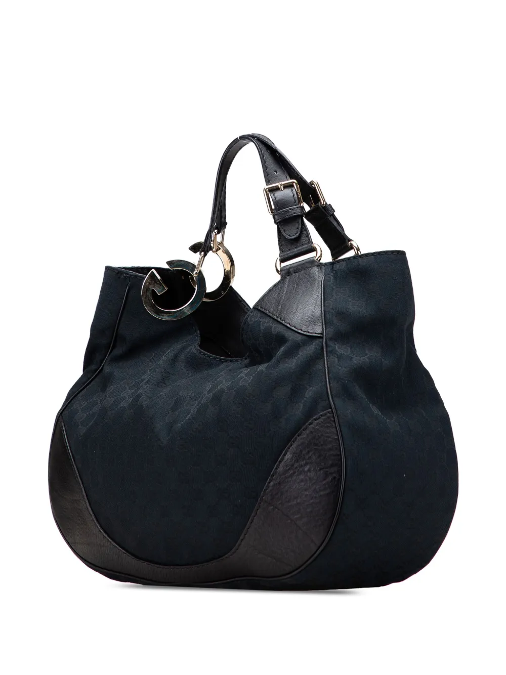 Pre-owned Gucci 2016-2025 Gg Canvas Charlotte Tote Bag In Blue