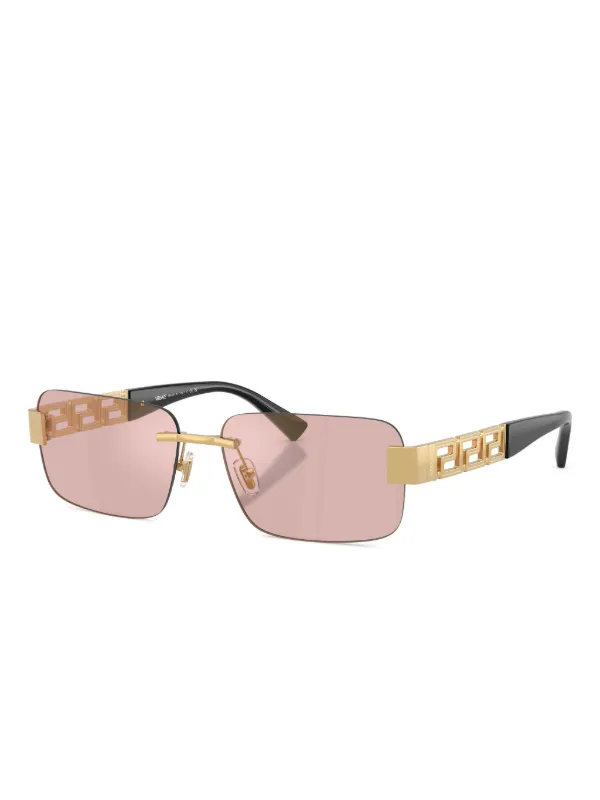 Versace Eyewear VE2298 geometric-detail Sunglasses | Pink | FARFETCH