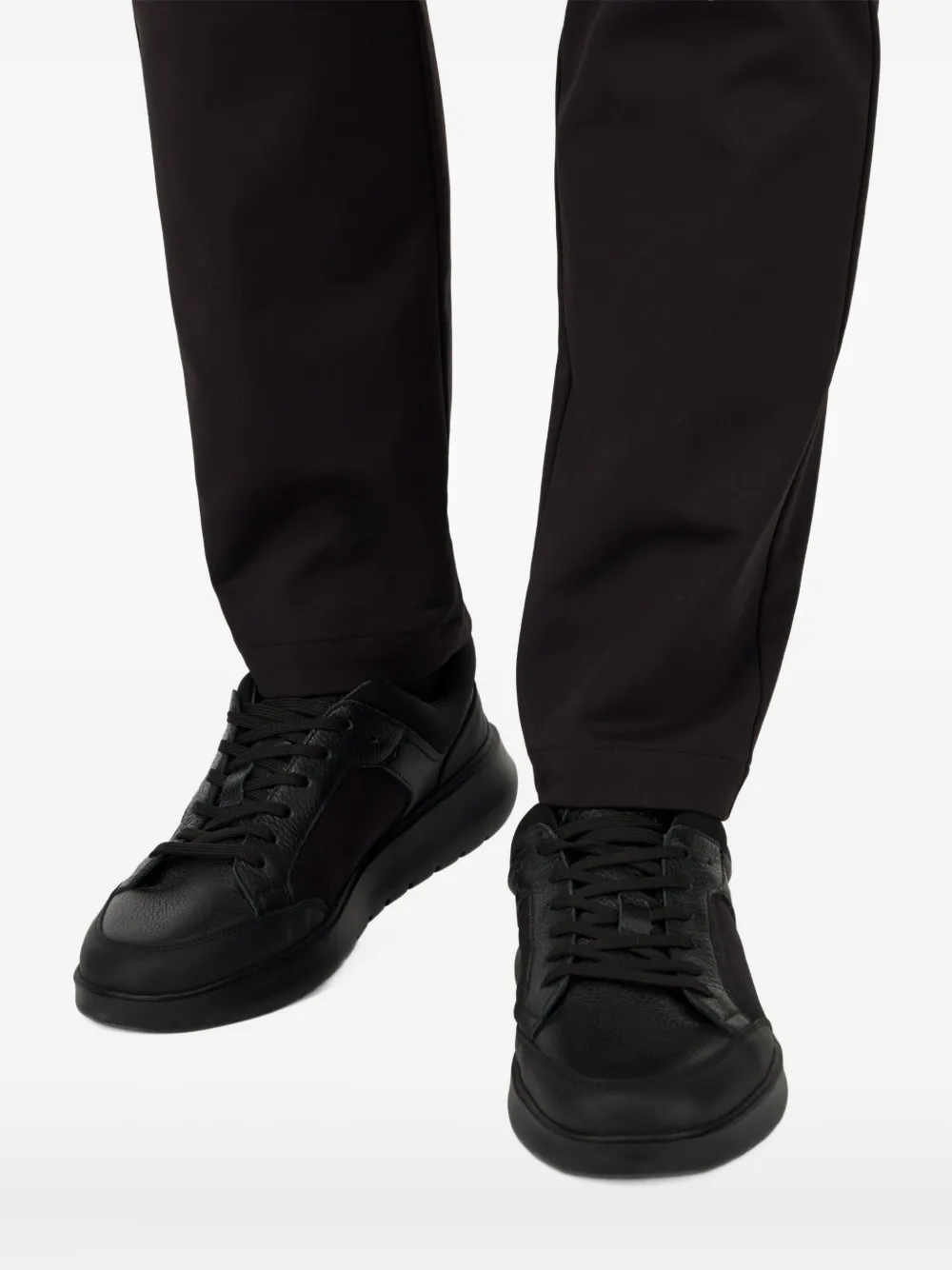 Boggi Milano Nimbus leather panel sneakers Black