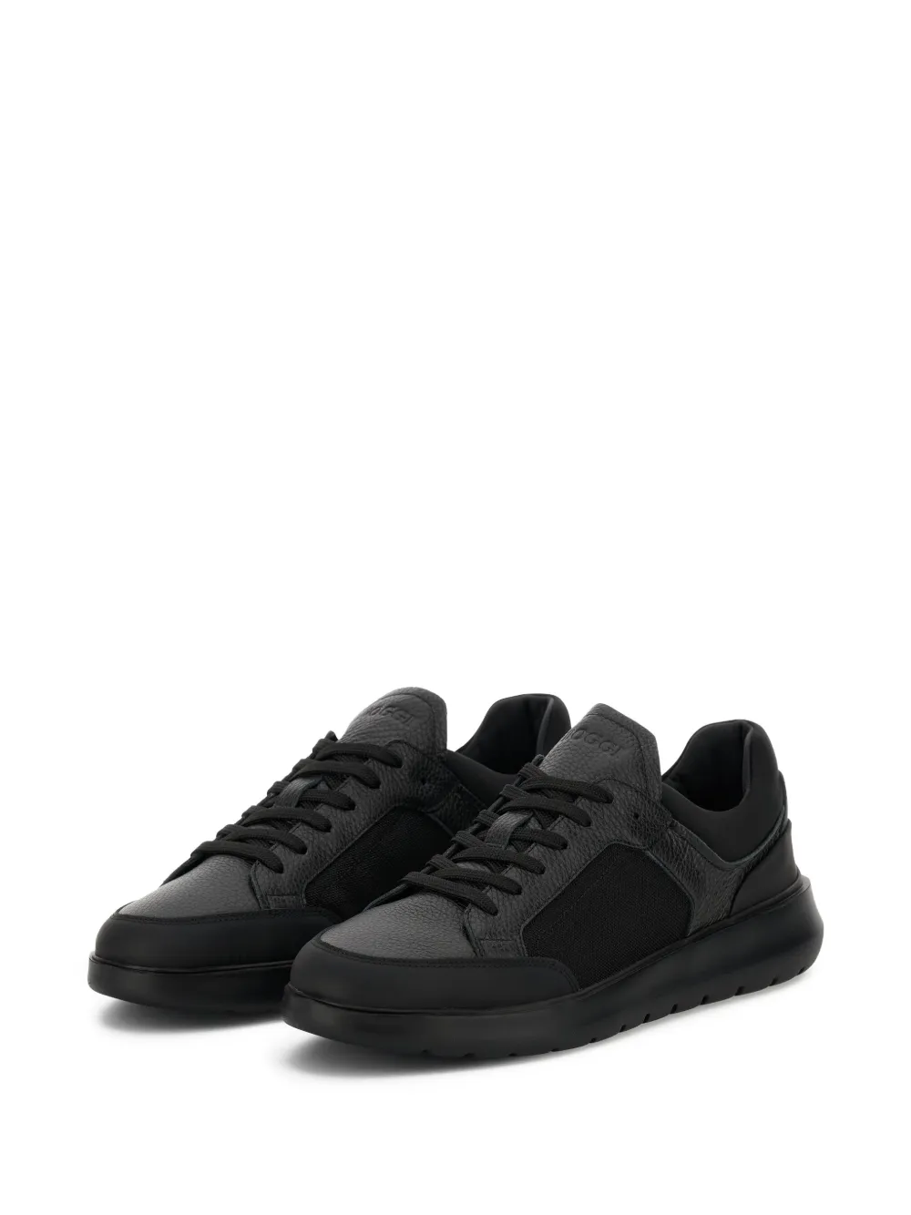 Boggi Milano Nimbus leather panel sneakers Black