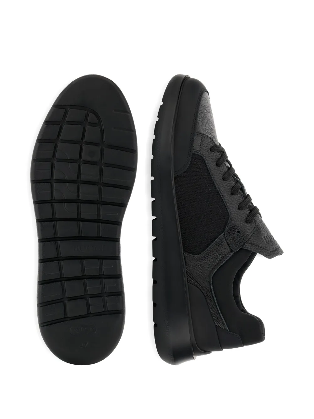Boggi Milano Nimbus leather panel sneakers Black