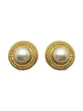 CHANEL Pre-Owned 1970s pearl-embellished earrings - Gold