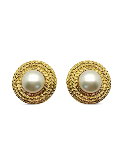 CHANEL Pre-Owned 1970s pearl-embellished earrings