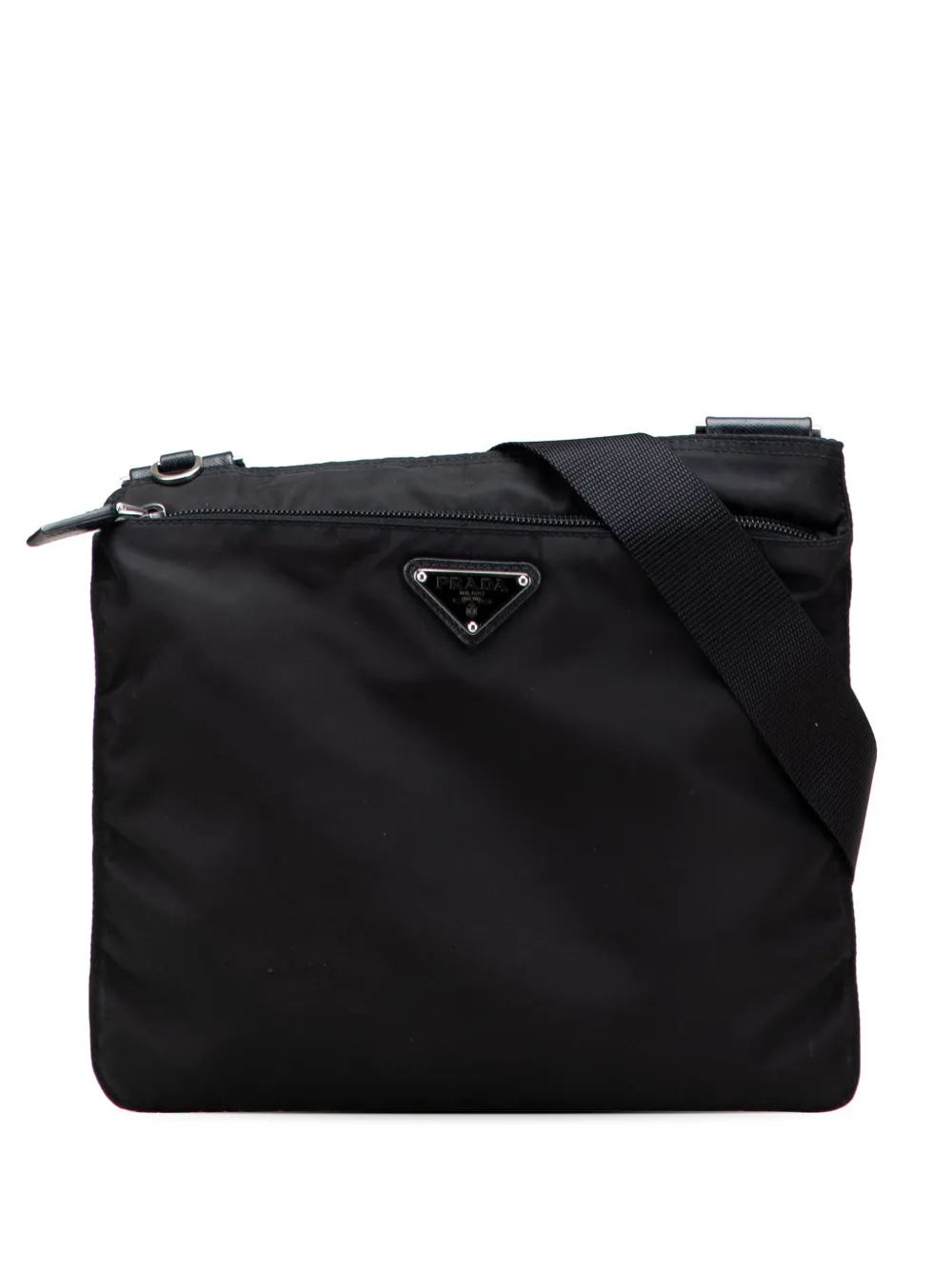 Prada Pre-Owned 2013-2025 テスート ジップトップ ショルダーバッグ - ブラック Prada Pre-Owned 2013-2025 テスート ジップトップ ショルダーバッグ - ブラック