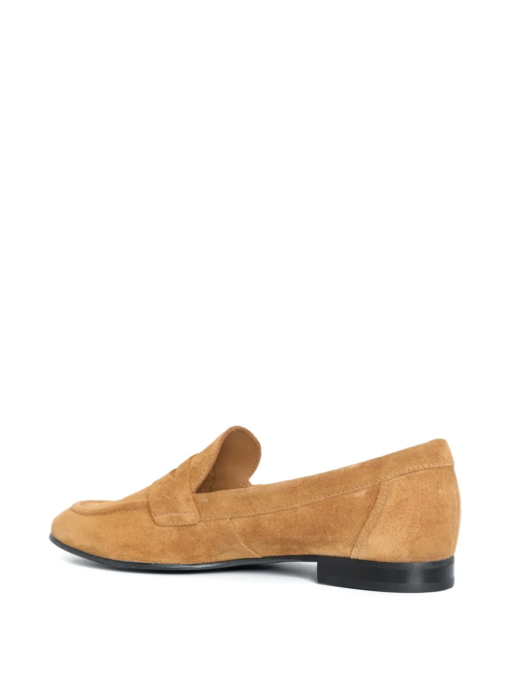 Sarah Chofakian Macchiato suède loafers met penny-bandje Bruin