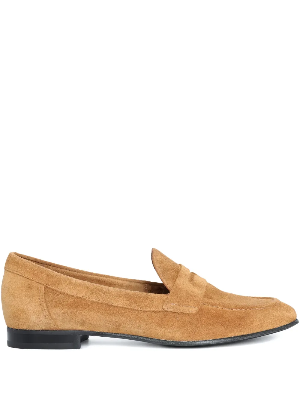 Sarah Chofakian Macchiato suède loafers met penny-bandje Bruin