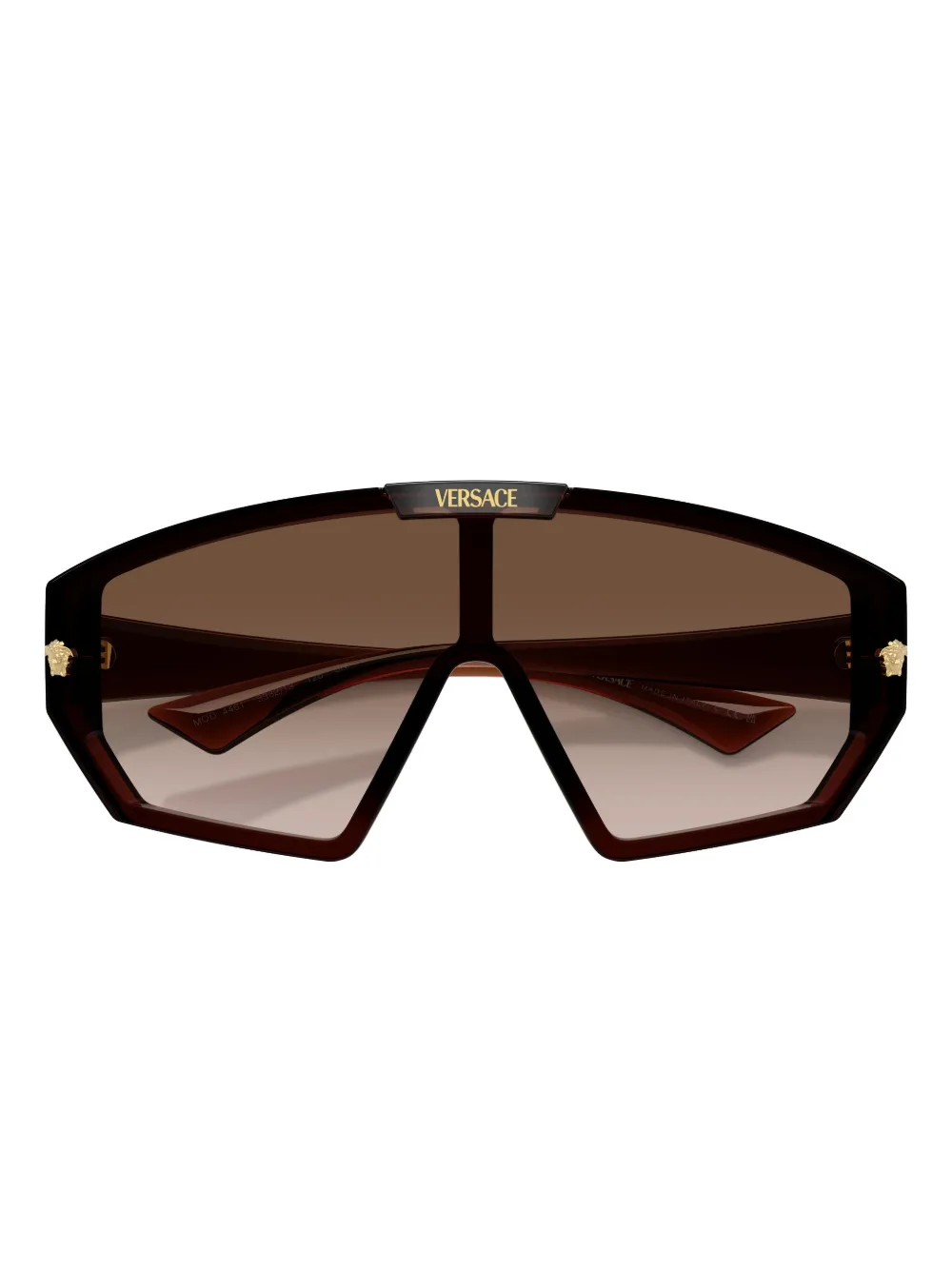 Versace Eyewear Medusa zonnebril met geometrisch montuur Bruin