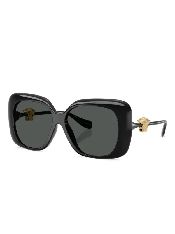 Versace Eyewear Medusa square-frame Sunglasses | Black | FARFETCH