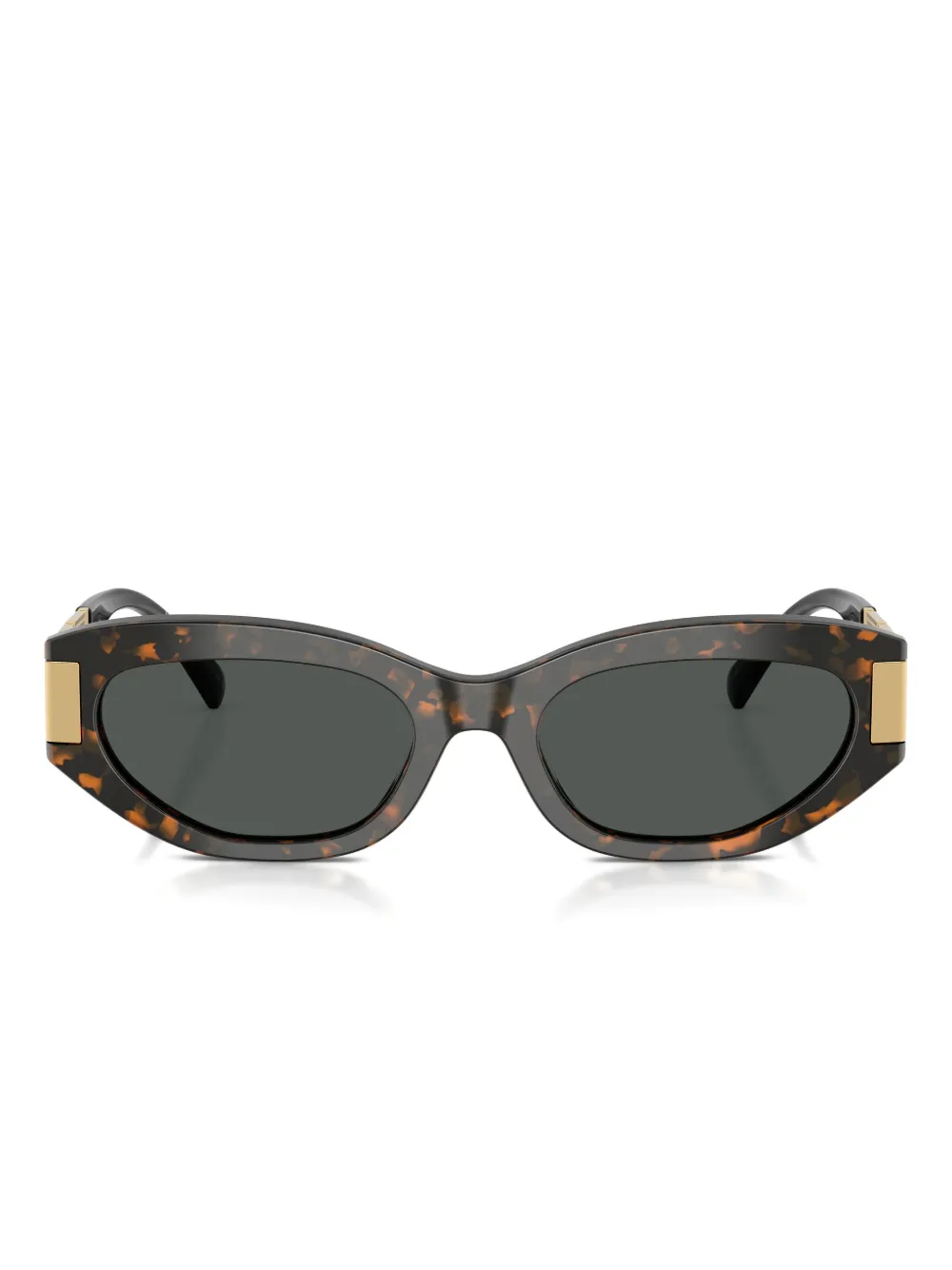 Versace Round-frame Sunglasses In Brown