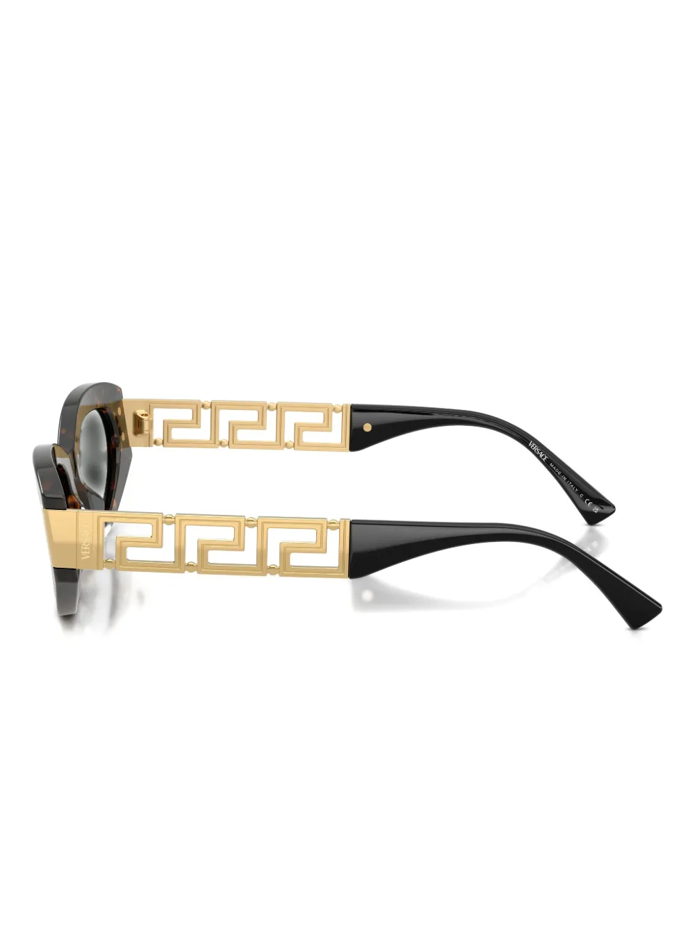Versace Round-frame Sunglasses In Brown