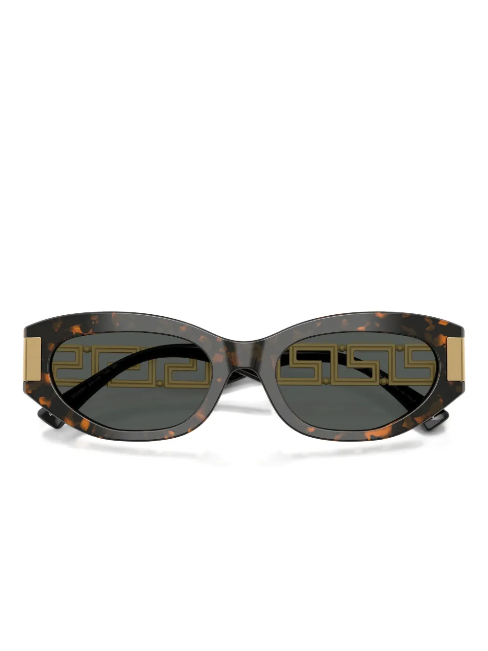 Versace Round-frame Sunglasses In Brown