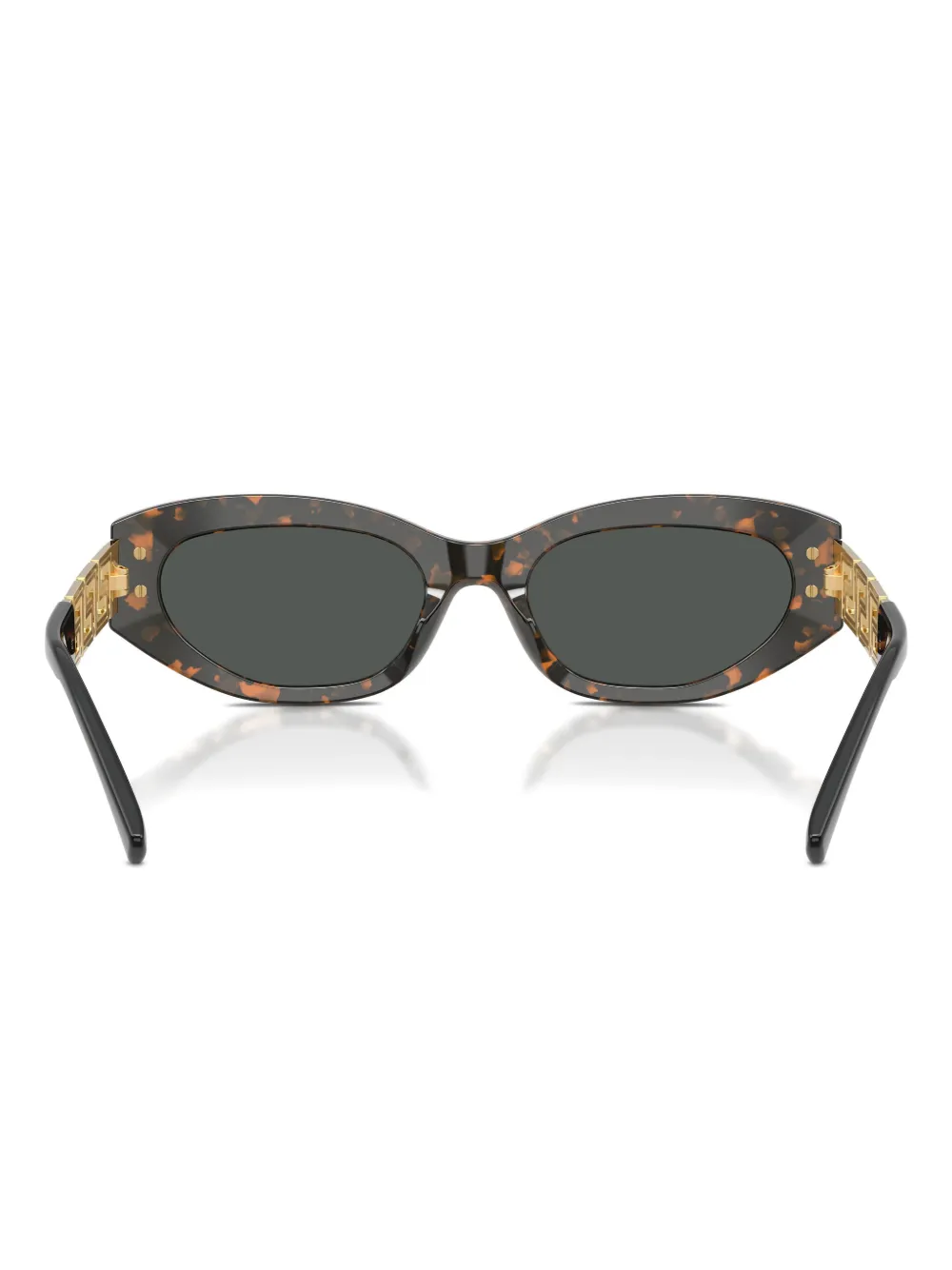 Versace Round-frame Sunglasses In Brown
