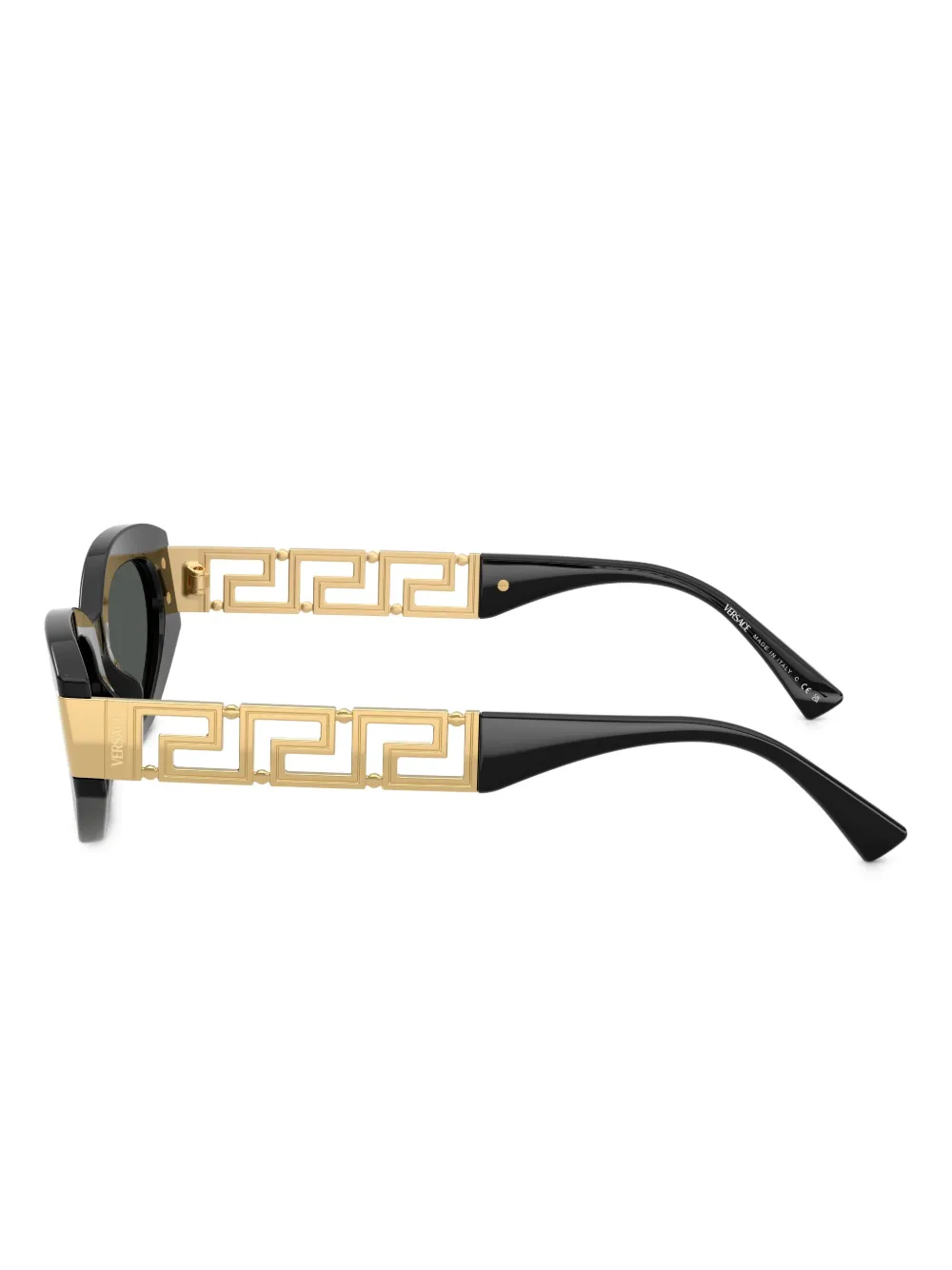 Versace Eyewear Zonnebril met rond montuur Zwart