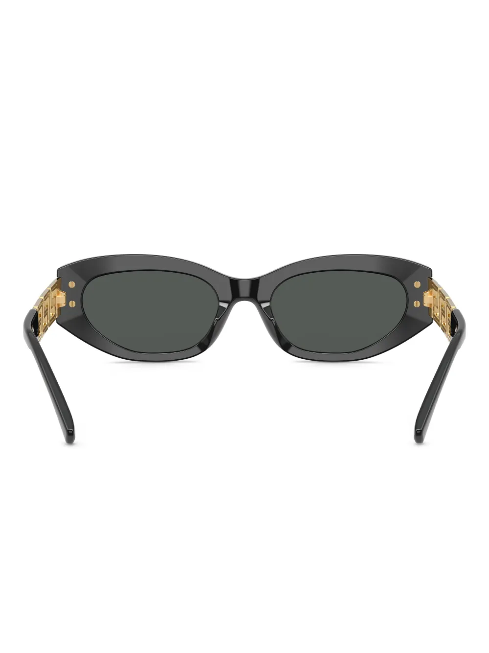 Versace Eyewear Zonnebril met rond montuur Zwart