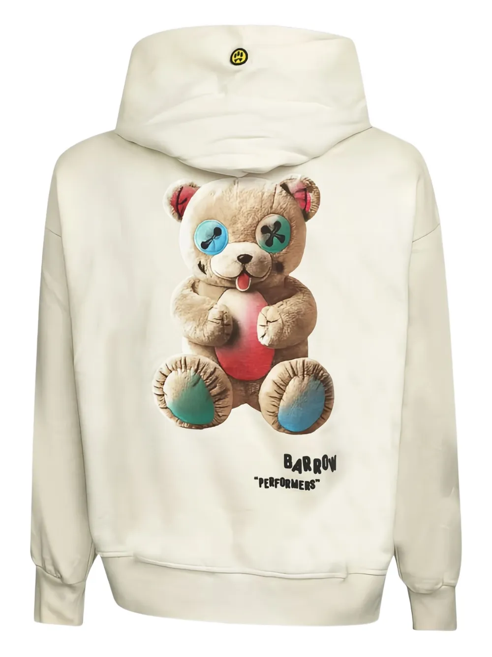 BARROW teddy-print hoodie Wit