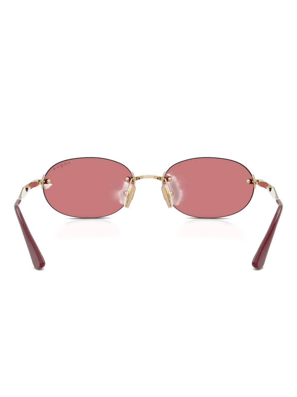 Vogue Eyewear Oval-frame Rimless Sunglasses In Brown