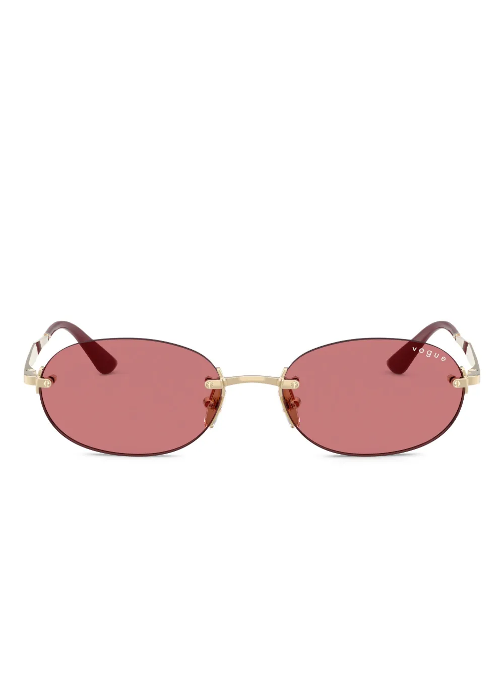 Vogue Eyewear oval-frame rimless sunglasses | Gold | Image 1