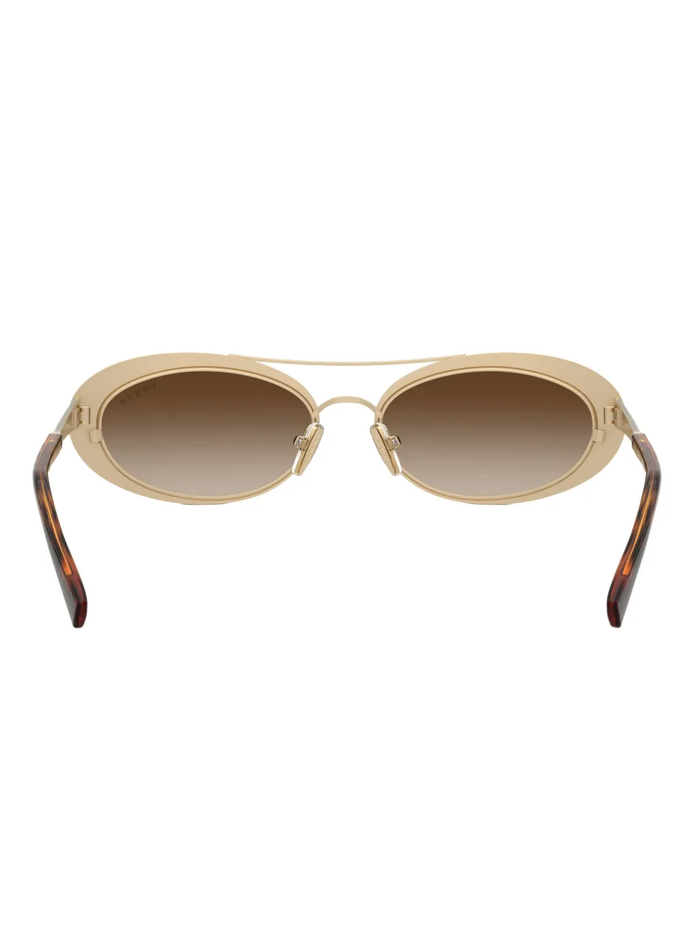 Vogue Eyewear Crystal-embellished Oval-frame Sunglasses In Brown