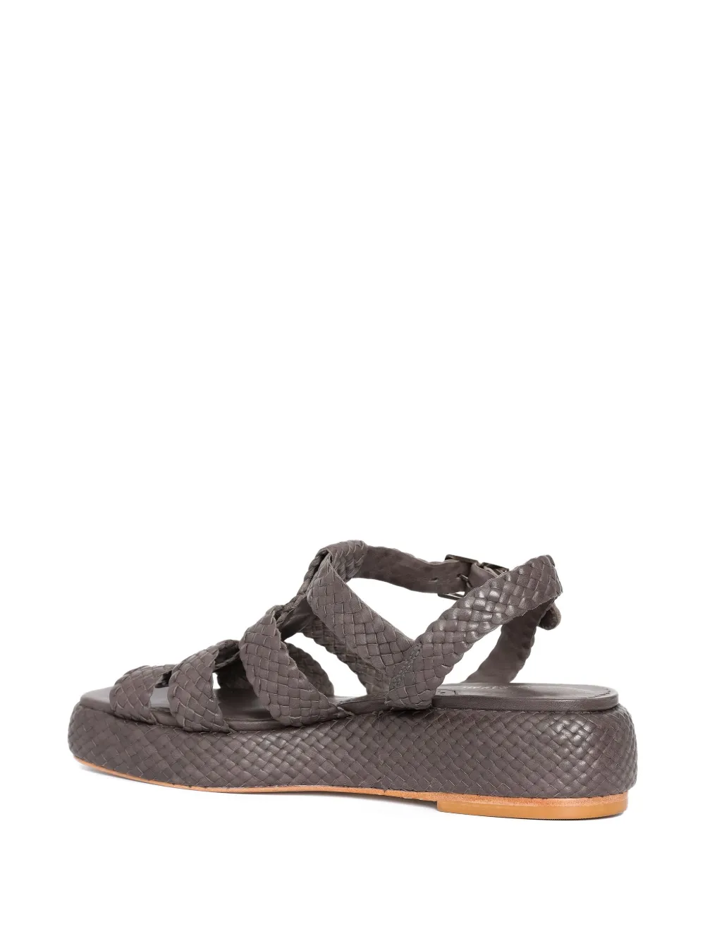 Sarah Chofakian 35 mm Mocca sandalen met plateauzool Grijs