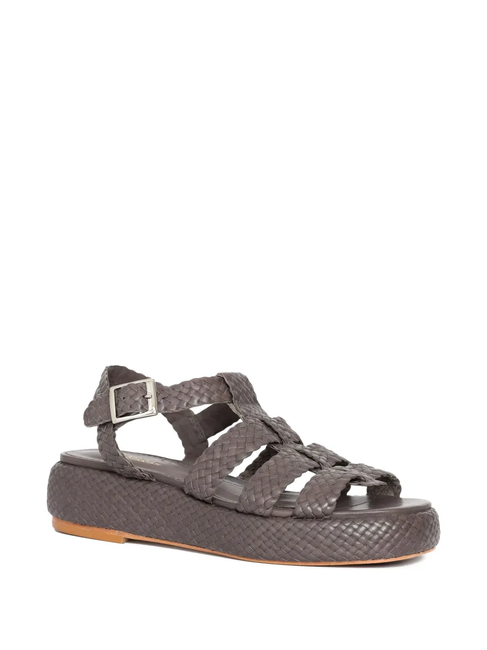 Sarah Chofakian 35 mm Mocca sandalen met plateauzool Grijs