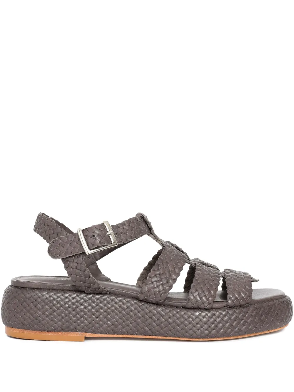 Sarah Chofakian 35 mm Mocca sandalen met plateauzool Grijs