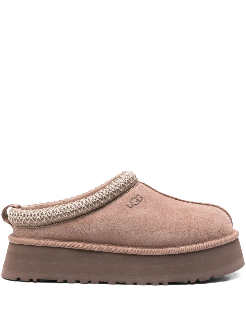 Ugg Tazz Braided-trim Slippers In Pink
