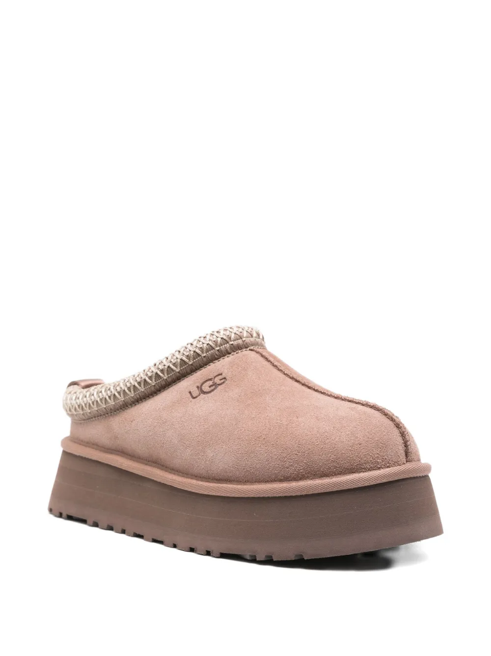 Ugg Tazz Braided-trim Slippers In Pink