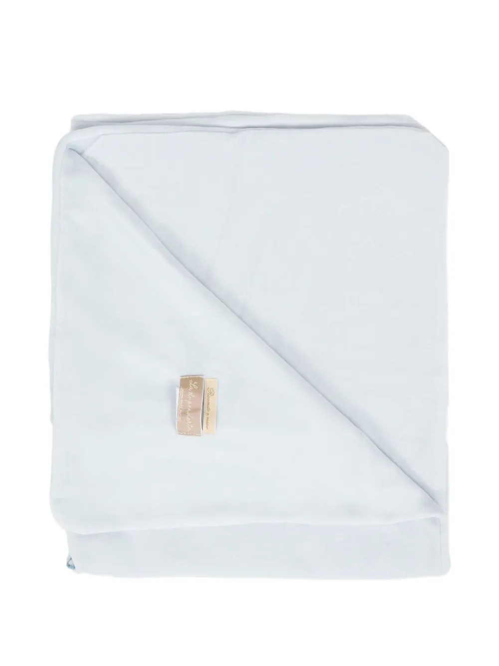 La Stupenderia embroidered-bow stripe blanket Blauw
