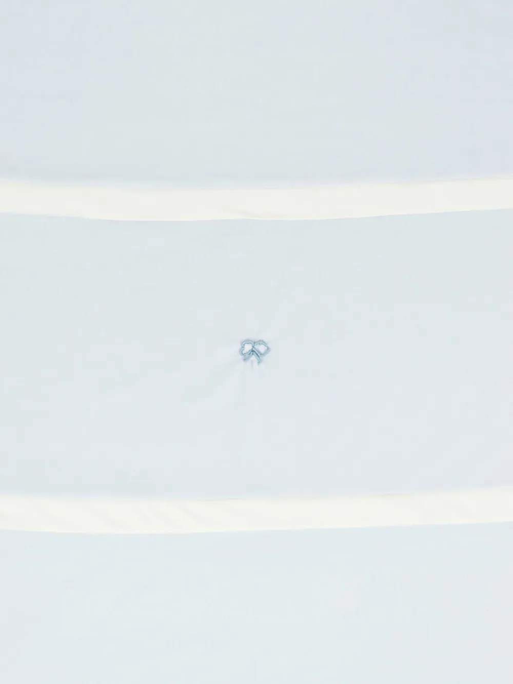 La Stupenderia embroidered-bow stripe blanket Blauw