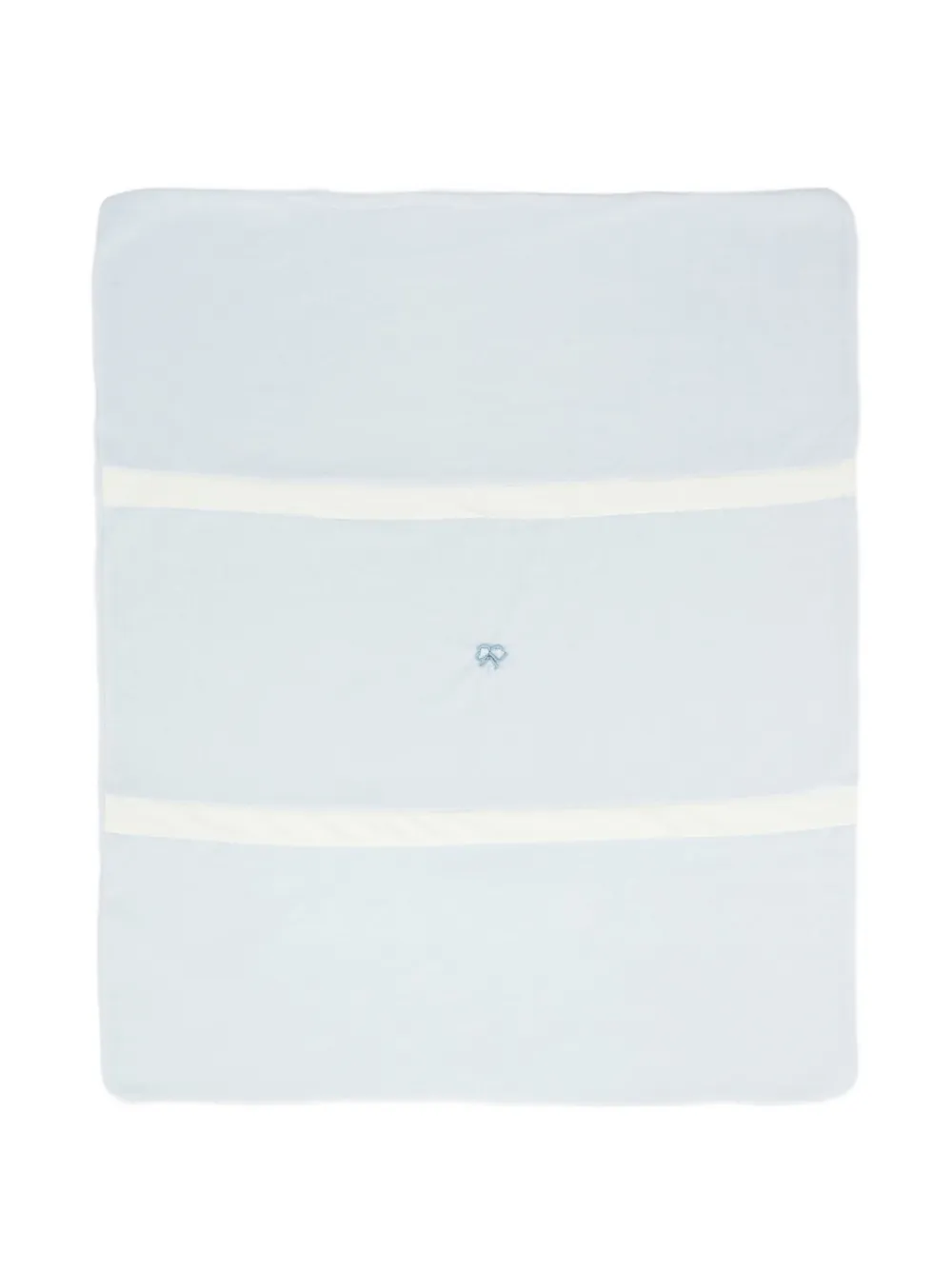 La Stupenderia embroidered-bow stripe blanket Blauw